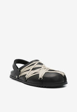 Rick Owens Megalace Lace-Up Mules Black RP02E4817LOOW1_09