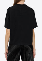 Rick Owens Cropped Brad T-shirt Black RP01F6260JA_09