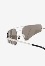 Rick Owens Prong Shield Sunglasses Gray RG0000015GSLVB_1809
