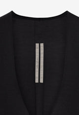 Rick Owens V-neck Knit Sweater Black RP01F6668M_09