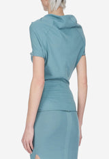 Rick Owens Draped Jersey Top Green RP01E7225JA_66