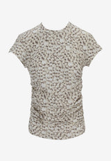Isabel Marant Maelie Bead Print Blouse Ecru TS0275FAC3N03I_23EC