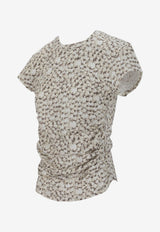 Isabel Marant Maelie Bead Print Blouse Ecru TS0275FAC3N03I_23EC