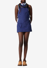 Miu Miu Backless Logo Mini Dress Blue MF6345SOOO19JY_F0021