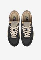 Autry Reelwind Paneled Suede Sneakers Black WWLWNC_05