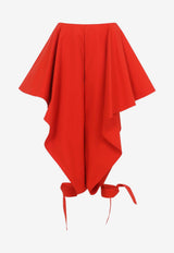 Ruffled Paneled Pants with Cut-Outs