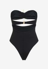 Hegra Crinkled Strapless One-Piece Swimsuit