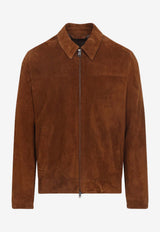 Zip-Up Suede Jacket