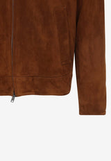 Zip-Up Suede Jacket