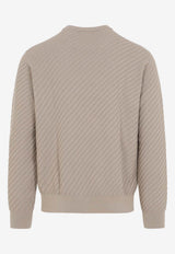 Silk and Cashmere Jacquard Sweater