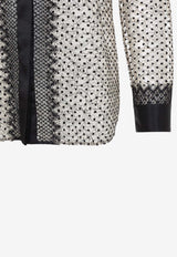 Flock Polka Dot Lace Shirt