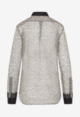 Flock Polka Dot Lace Shirt