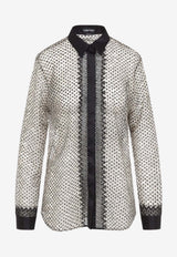 Flock Polka Dot Lace Shirt