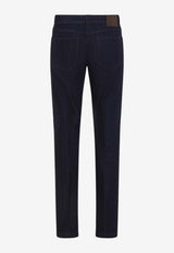 Logo Patch Slim-Fit Jeans