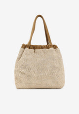 Summer Cristina Woven Twill Bucket Bag