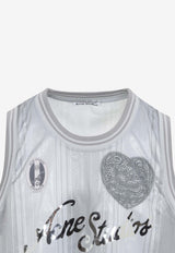 Logo Sports Sleeveless Jersey T-shirt