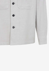 Linen and Wool Long-Sleeved Shirt