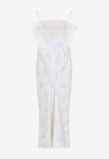 Lingerie Floral Midi Dress