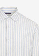 Striped Long-Sleeved Linen Shirt