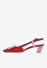 45 Slingback Suede Pumps