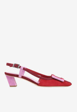 45 Slingback Suede Pumps