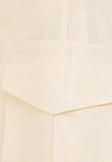 Crushed Silk Cargo Pants
