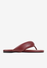 Padded-Straps Leather Sandals