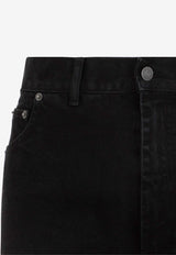 Frayed-Hem Denim Shorts