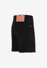 Frayed-Hem Denim Shorts