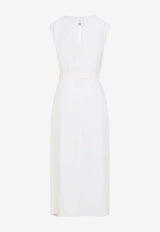 Wold Linen-Blend Midi Dress