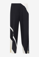 Twill Printed Tailored Pants