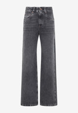 Logo Patch Faded Jeans