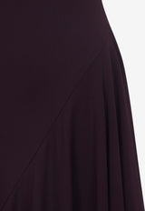 Asymmetric Ruffled Midi Dress