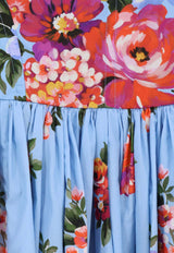 Dolce & Gabbana Bouquet Flowers Print Maxi Dress Multicolor F6TTHTHS5UUHA5ZO_MAZZFIORI BIANCO_40005359