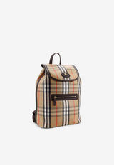 Burberry Coated Canvas Check Highlands Backpack Beige 8119920A2021_SAND_40017707