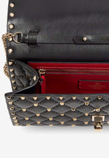 Valentino Rockstud Spike Leather Crossbody Bag Black 8W0B0137NAP0NO_Black_42176923