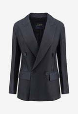 SEAFARER Carmen Double-Breasted Silk-Blend Blazer Black SWJ0135TWF01110009999_Black_54423071