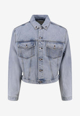 Entire Studios Buttoned Denim Jacket Blue ESSS26JA012596261_OLD BLUE_58116753