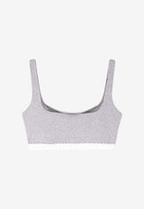 Entire Studios Logo-Refined Cropped Top Gray ESSS26BS018766238_PEBBLE_58116760