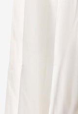 Self-Portrait Asymmetric Gathered Midi Skirt White AC26033MSKWWHITE_White_42176760