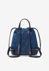 Fendi Flocked FF Denim Backpack Blue 8BZ057AWDVF1UJW_BLU BLU ABISSO_60007735