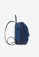 Fendi Flocked FF Denim Backpack Blue 8BZ057AWDVF1UJW_BLU BLU ABISSO_60007735