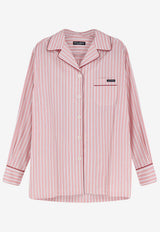 Dolce & Gabbana Striped Poplin Pajama Shirt Pink F5U28TFR517S8051_RIGATO_40005243