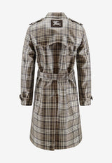 Burberry Madras Check Double-Breasted Trench Coat Brown 8125430C5683_Chalkwhitetruffle_40017633