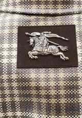 Burberry Madras Check Double-Breasted Trench Coat Brown 8125430C5683_Chalkwhitetruffle_40017633