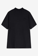 The Attico Embroidered Logo Faded T-shirt Black 260WCT00360JJJ025AA615_FADED BLACK_54017456