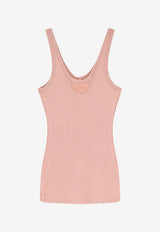 Chloé Ribbed Tank Top Pink CH26UJH0208981Q_CoralSand_41114787