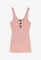 Chloé Ribbed Tank Top Pink CH26UJH0208981Q_CoralSand_41114787