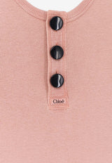 Chloé Ribbed Tank Top Pink CH26UJH0208981Q_CoralSand_41114787