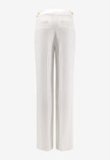 Elisabetta Franchi Daily Straight-Leg Pants Ivory PA12762E2360_Ivory_41973220